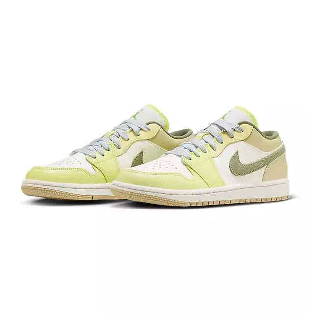 Air Jordan 1 Low Women's 'Sail Oil Green Light Lemon'