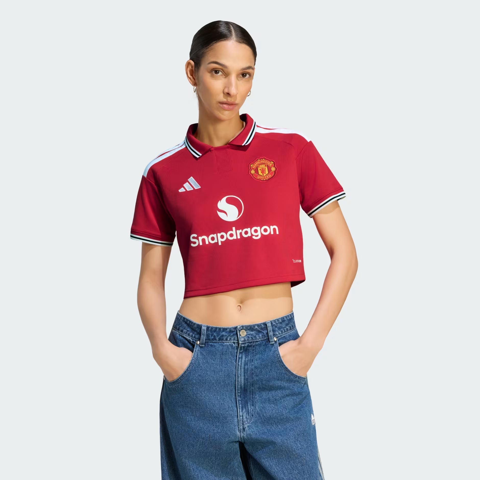 Adidas Manchester United 26/27 Women's Home Cropped Jersey