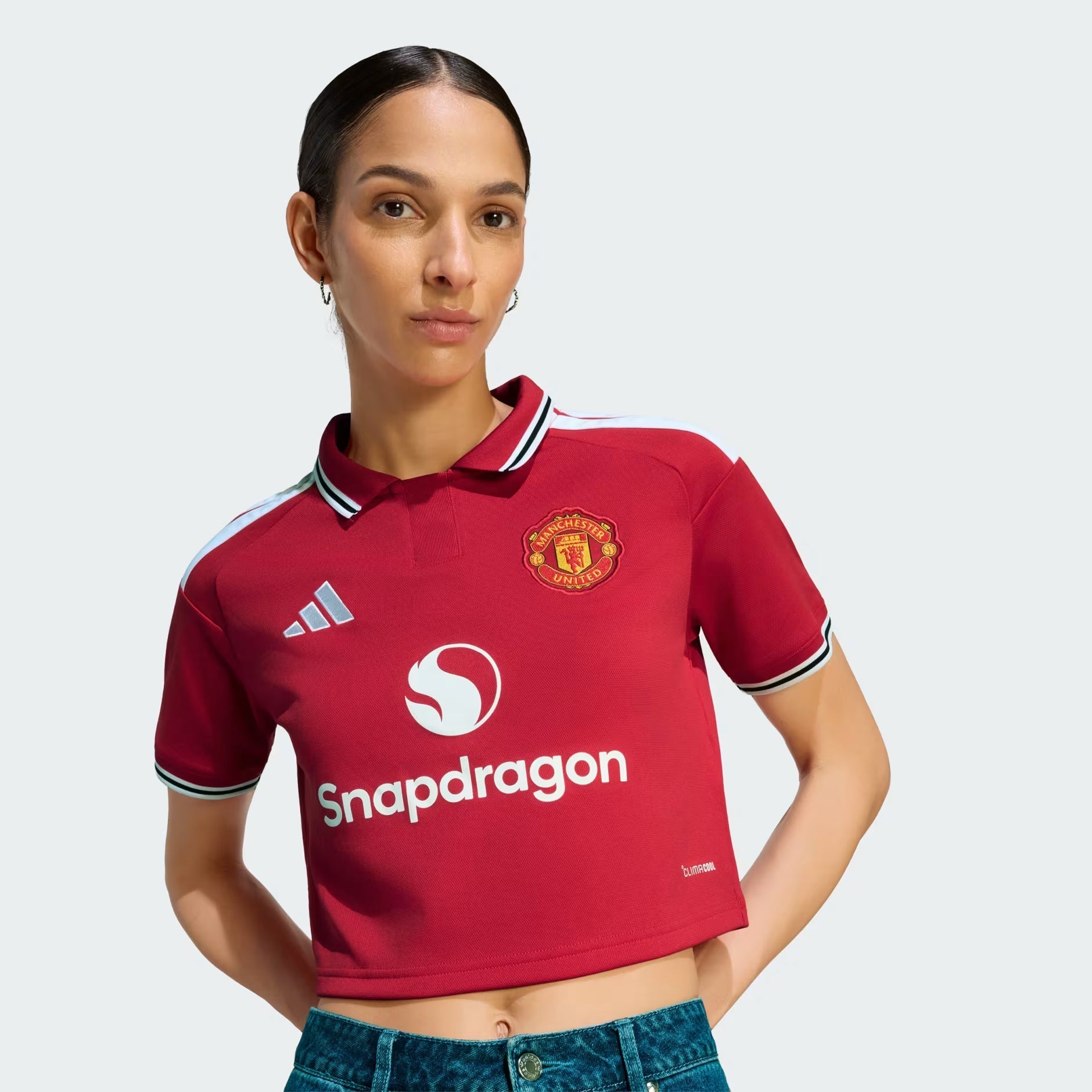 Adidas Manchester United 26/27 Women's Home Cropped Jersey