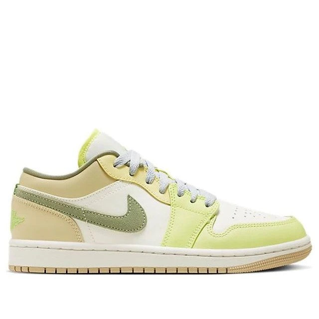 Air Jordan 1 Low Women's 'Sail Oil Green Light Lemon'